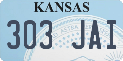 KS license plate 303JAI