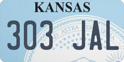 KS license plate 303JAL