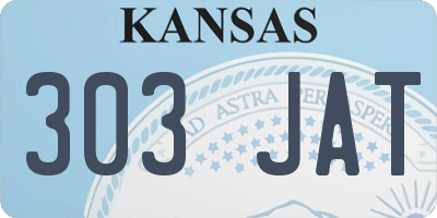 KS license plate 303JAT