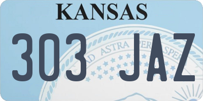 KS license plate 303JAZ