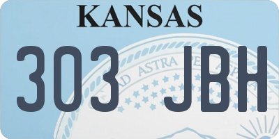 KS license plate 303JBH