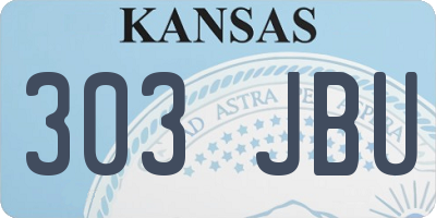 KS license plate 303JBU