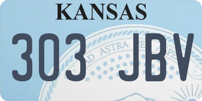 KS license plate 303JBV