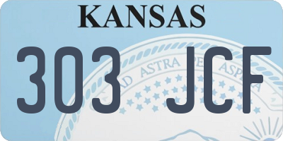 KS license plate 303JCF
