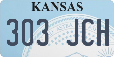 KS license plate 303JCH