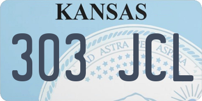 KS license plate 303JCL