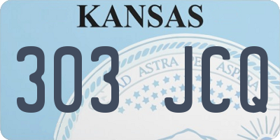 KS license plate 303JCQ