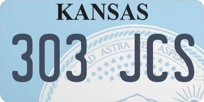 KS license plate 303JCS