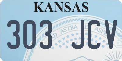KS license plate 303JCV