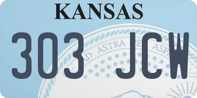 KS license plate 303JCW