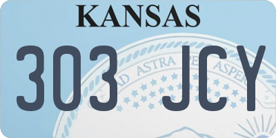KS license plate 303JCY