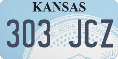 KS license plate 303JCZ
