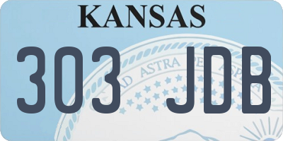 KS license plate 303JDB