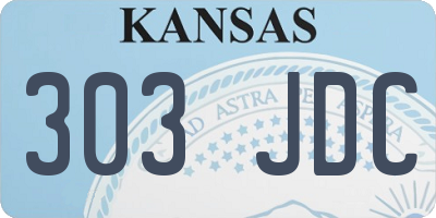 KS license plate 303JDC