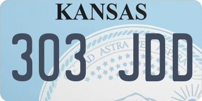 KS license plate 303JDD