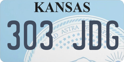KS license plate 303JDG
