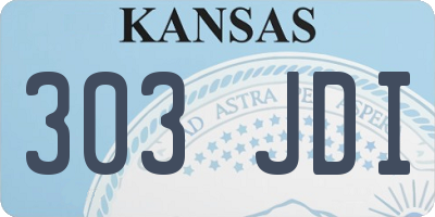 KS license plate 303JDI