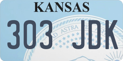 KS license plate 303JDK