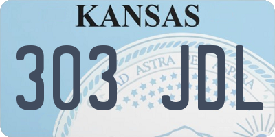 KS license plate 303JDL
