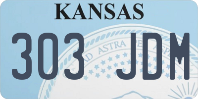 KS license plate 303JDM