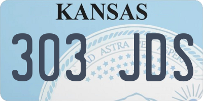 KS license plate 303JDS