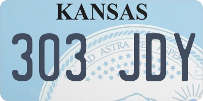 KS license plate 303JDY