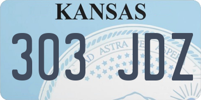 KS license plate 303JDZ