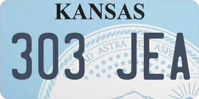 KS license plate 303JEA