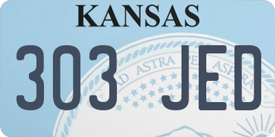 KS license plate 303JED