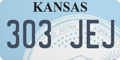 KS license plate 303JEJ