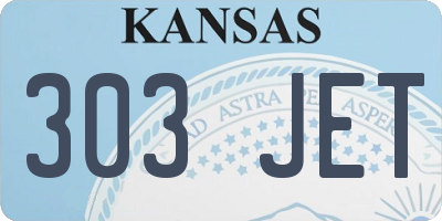 KS license plate 303JET
