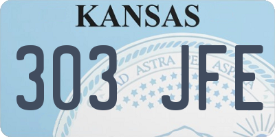 KS license plate 303JFE