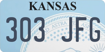 KS license plate 303JFG