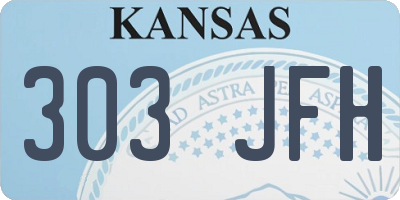 KS license plate 303JFH