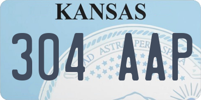 KS license plate 304AAP