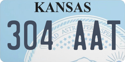 KS license plate 304AAT