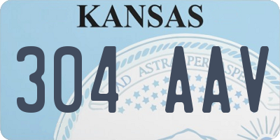 KS license plate 304AAV