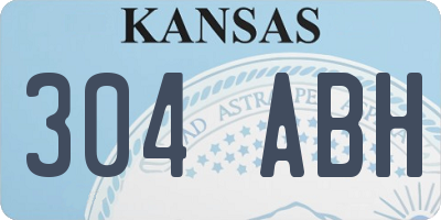 KS license plate 304ABH