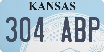 KS license plate 304ABP