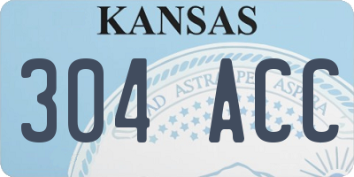 KS license plate 304ACC