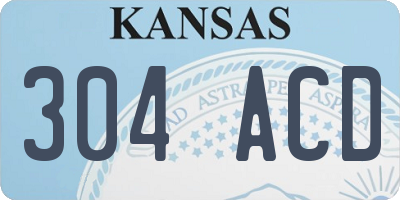 KS license plate 304ACD