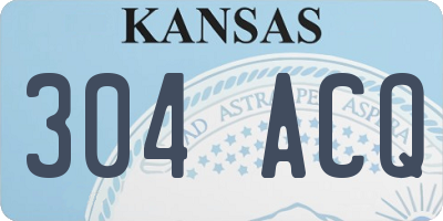 KS license plate 304ACQ