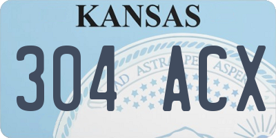 KS license plate 304ACX