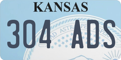 KS license plate 304ADS