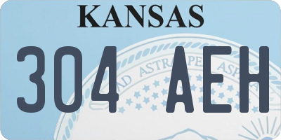 KS license plate 304AEH
