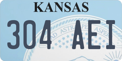 KS license plate 304AEI