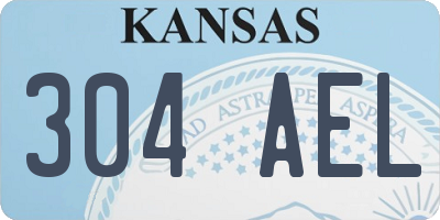 KS license plate 304AEL