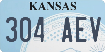 KS license plate 304AEV