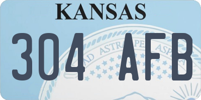 KS license plate 304AFB