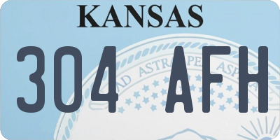 KS license plate 304AFH